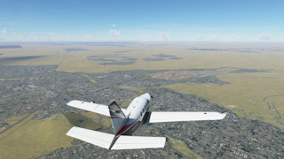 Flying over Francistown (FBFT) Botswana